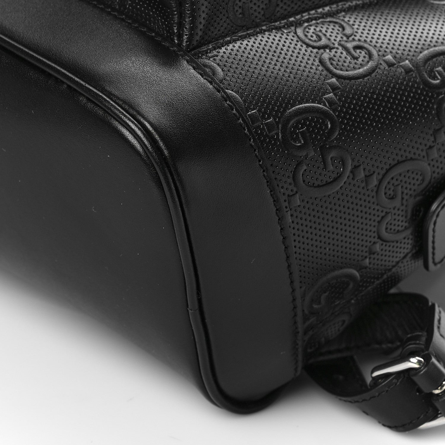 Gucci Calfskin GG Tennis Embossed Backpack Black 9 of 9