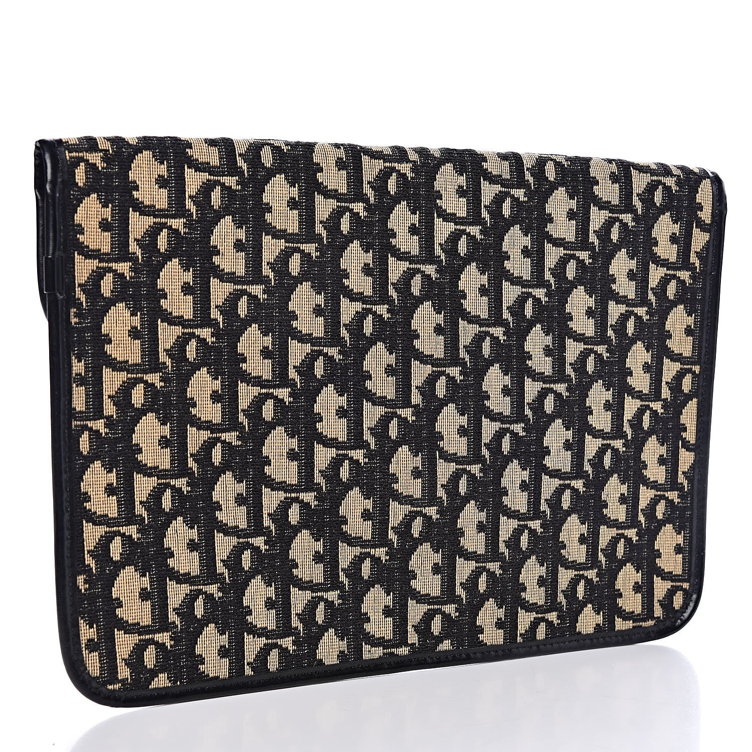 Christian Dior Monogram Envelope Flap Clutch Black 3 of 8
