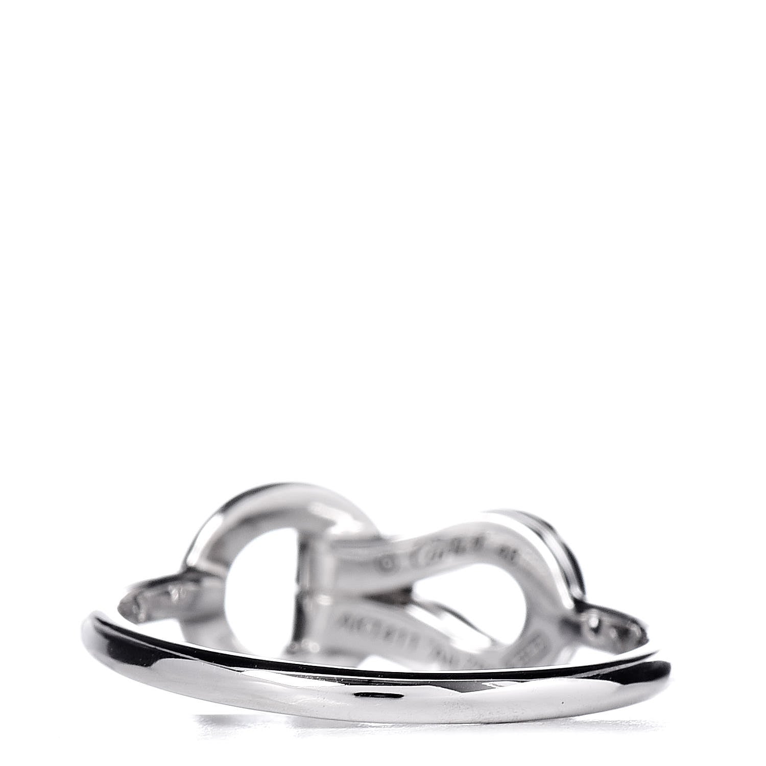 Cartier 18K White Gold Diamond 8mm Agrafe Ring 48 4.5 4 of 6