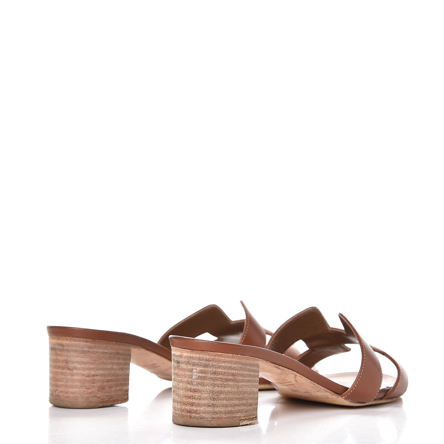 Hermes Calfskin Oasis Sandals 37.5 Gold 4 of 12