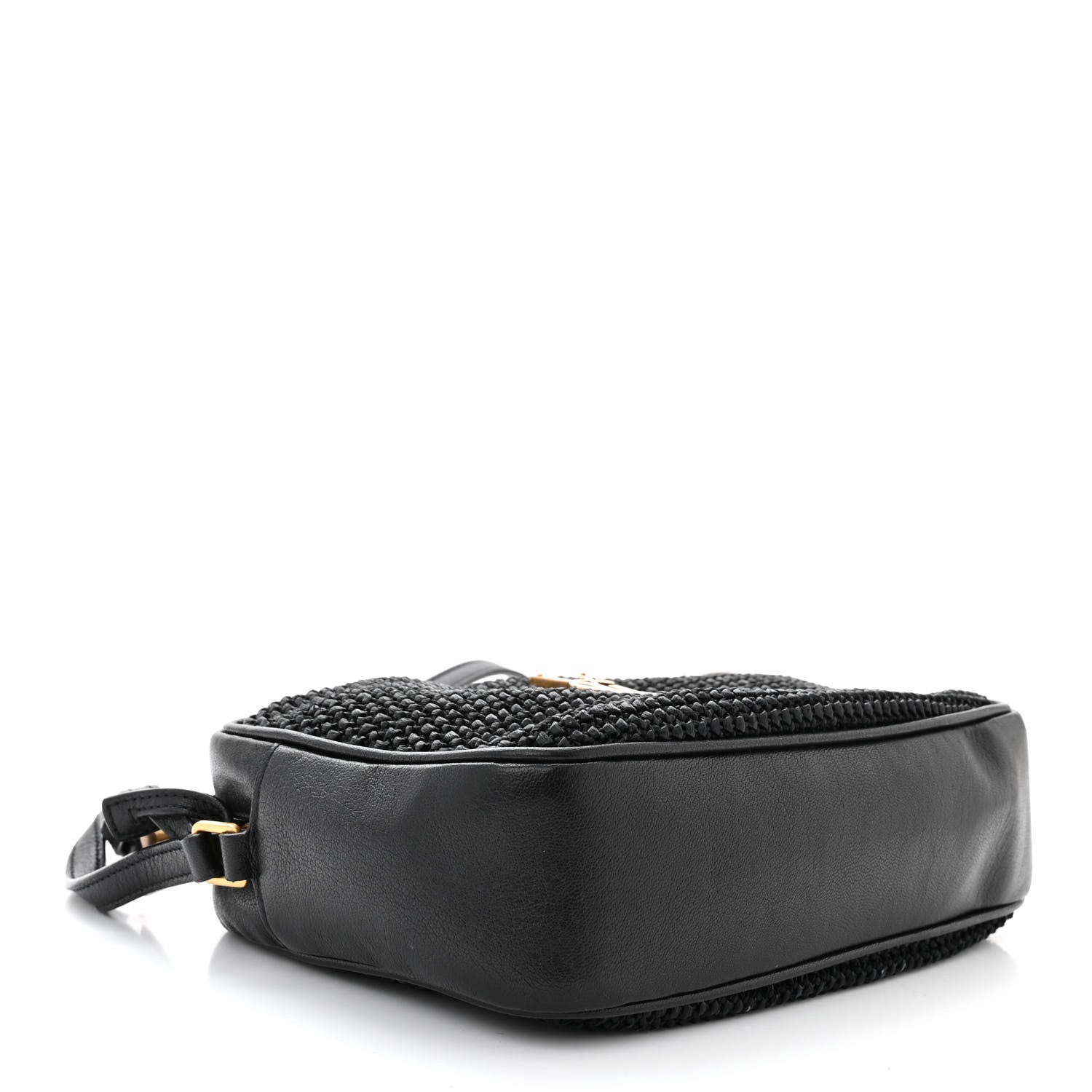Saint Laurent Raffia Canvas Monogram Lou Camera Bag Black 4 of 11