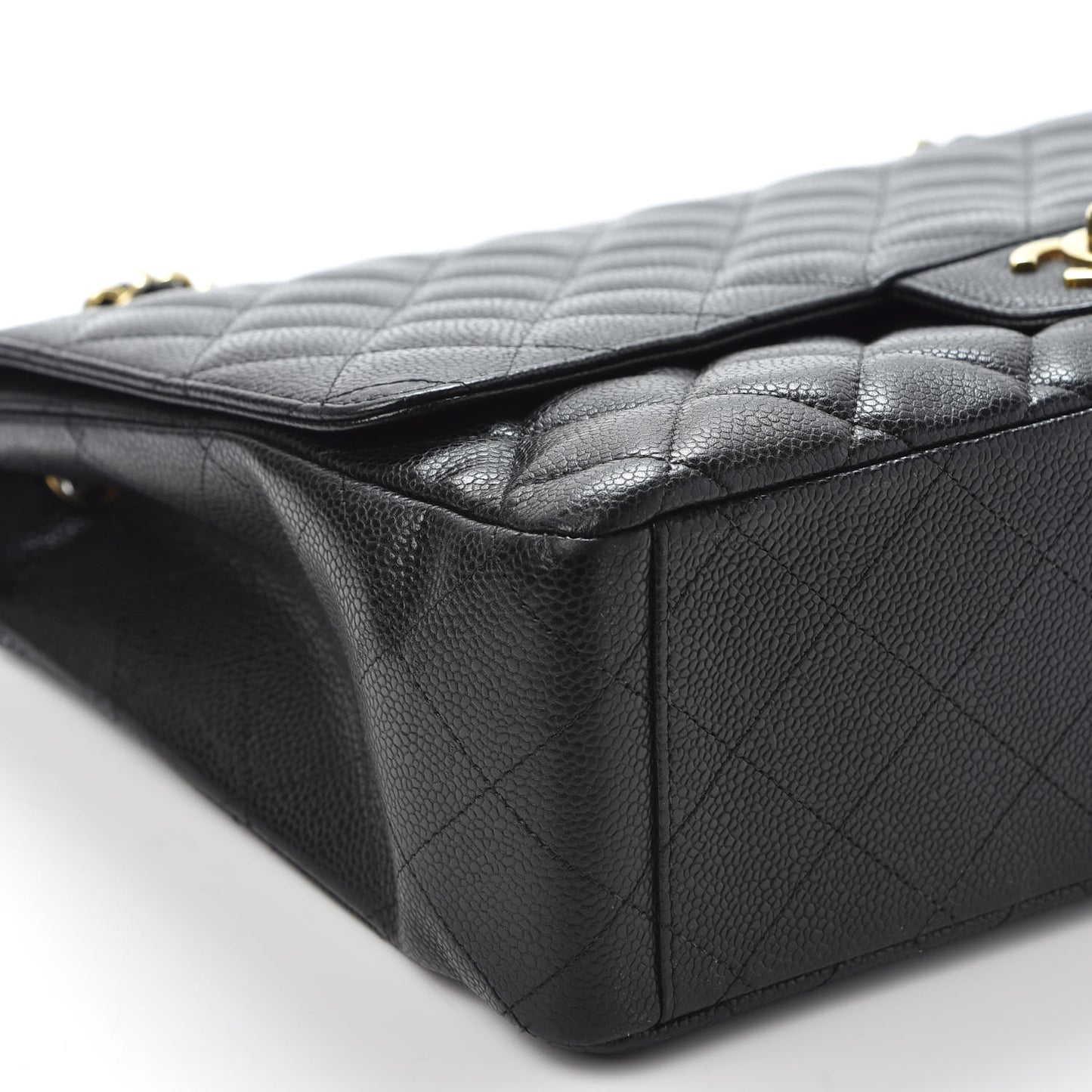 Caviar Quilted Maxi Single Flap Black