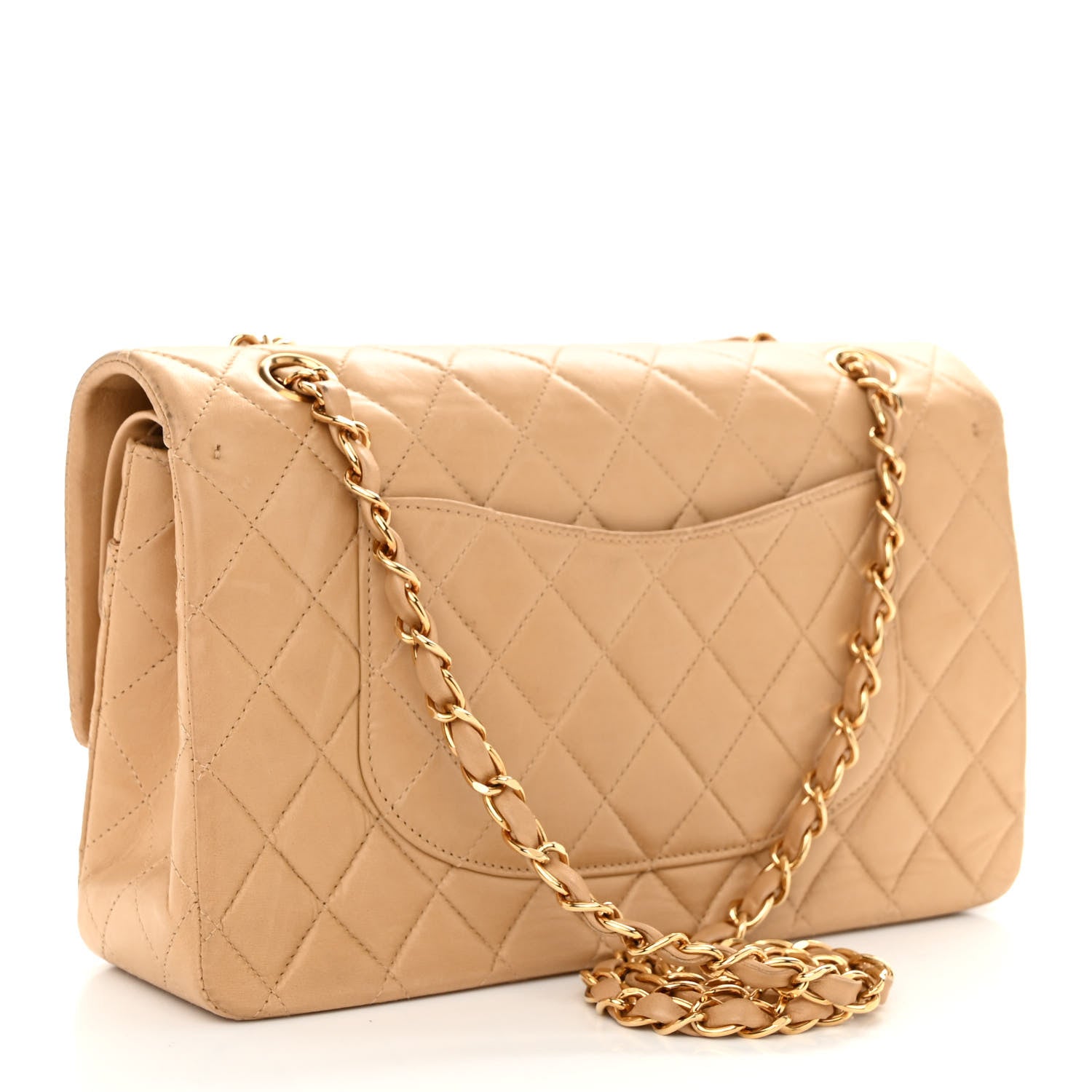 Chanel Lambskin Quilted Small Double Flap Beige 3 of 11
