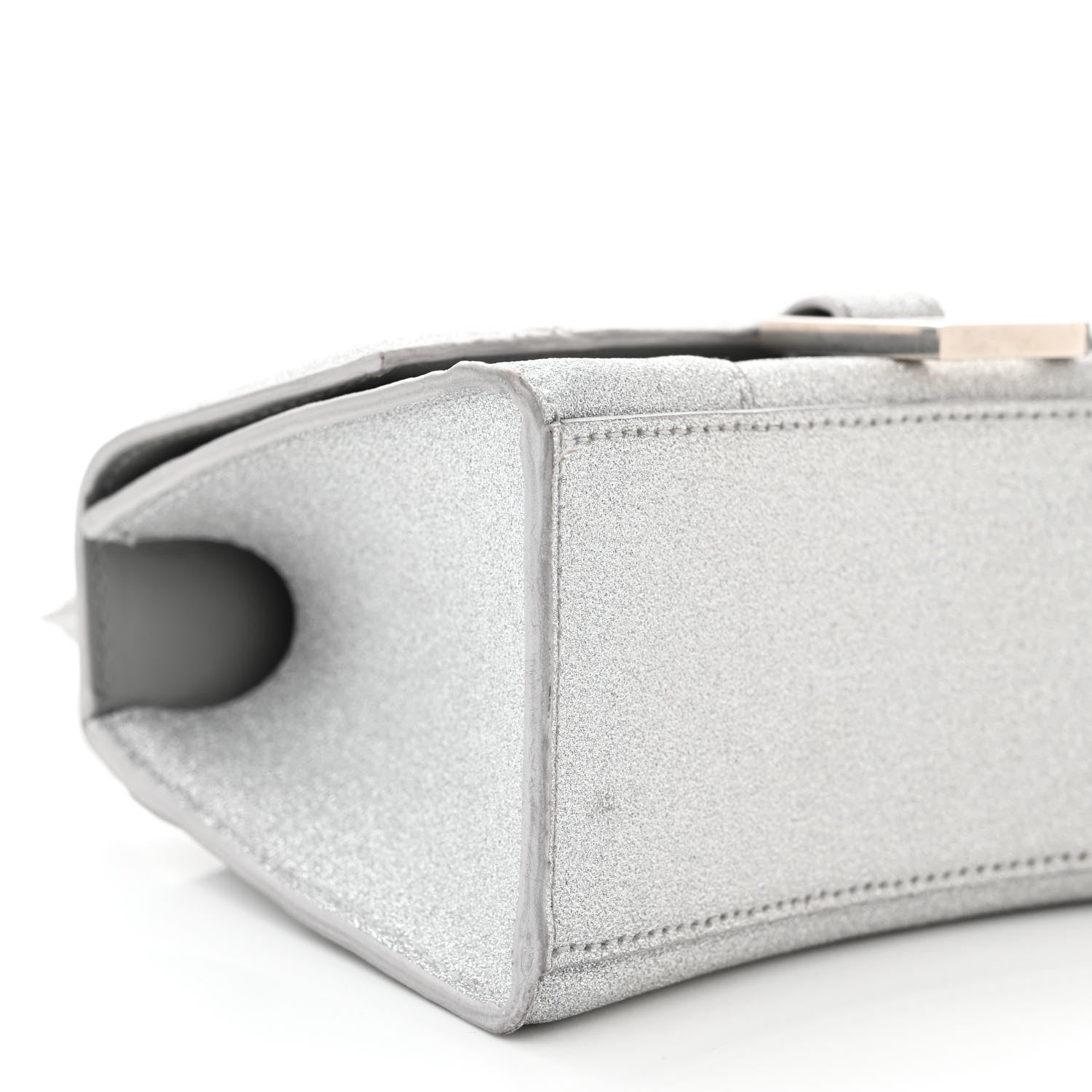 Balenciaga Sparkling Fabric Hourglass Top Handle Bag XS Silver 10 of 13