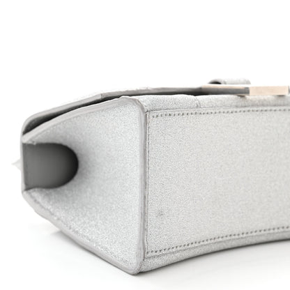 Balenciaga Sparkling Fabric Hourglass Top Handle Bag XS Silver 10 of 13