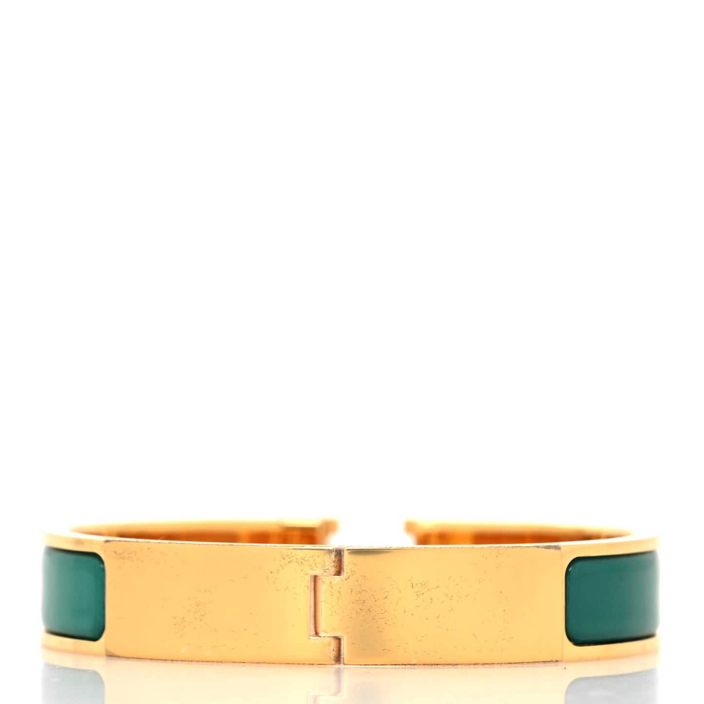 Enamel Narrow Clic Clac H Bracelet PM Malachite