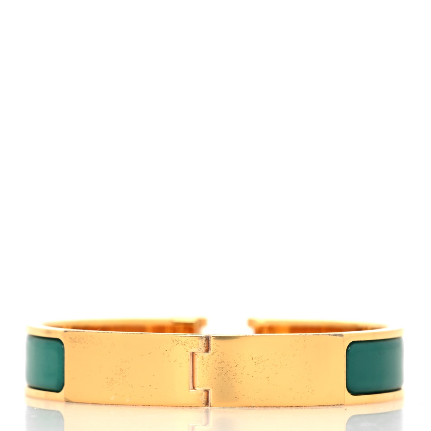 Hermes Enamel Narrow Clic Clac H Bracelet PM Malachite 3 of 5