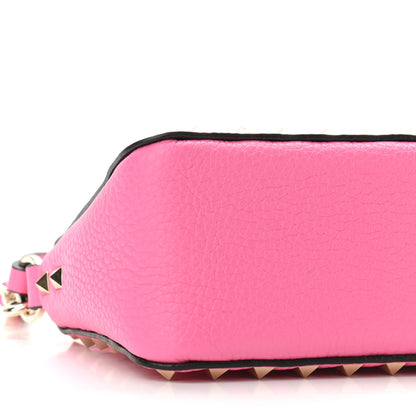 Valentino Garavani Pebbled Calfskin Small Rockstud Flip Lock Shoulder Bag Dawn Pink 8 of 9