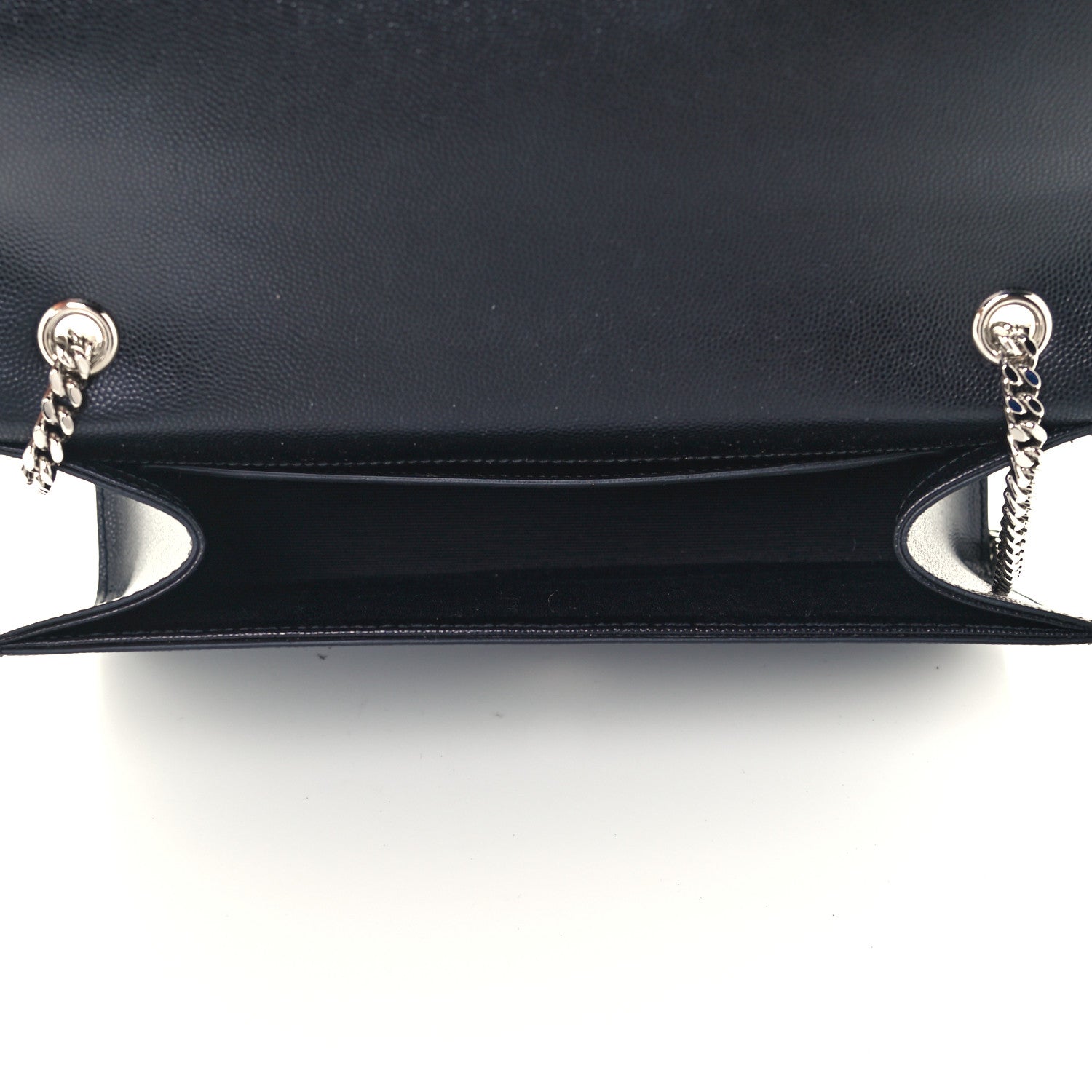 Saint Laurent Grain De Poudre Medium Classic Monogram Kate Satchel Black 5 of 11
