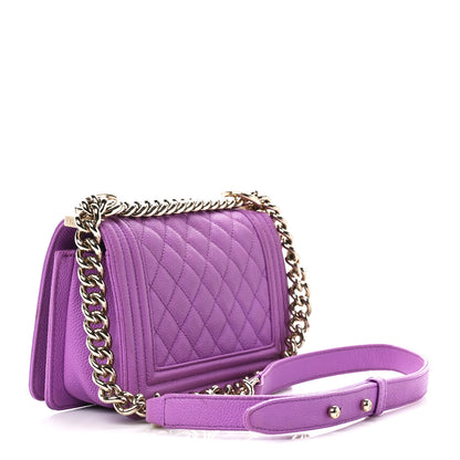 Chanel Caviar Quilted Small Boy Flap Violet 3 of 11