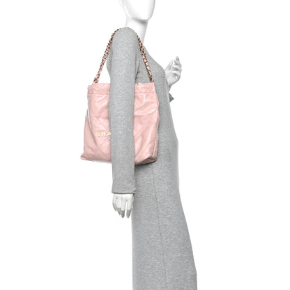 Chanel Shiny Calfskin Quilted Small Chanel 22 Light Pink 2 of 11