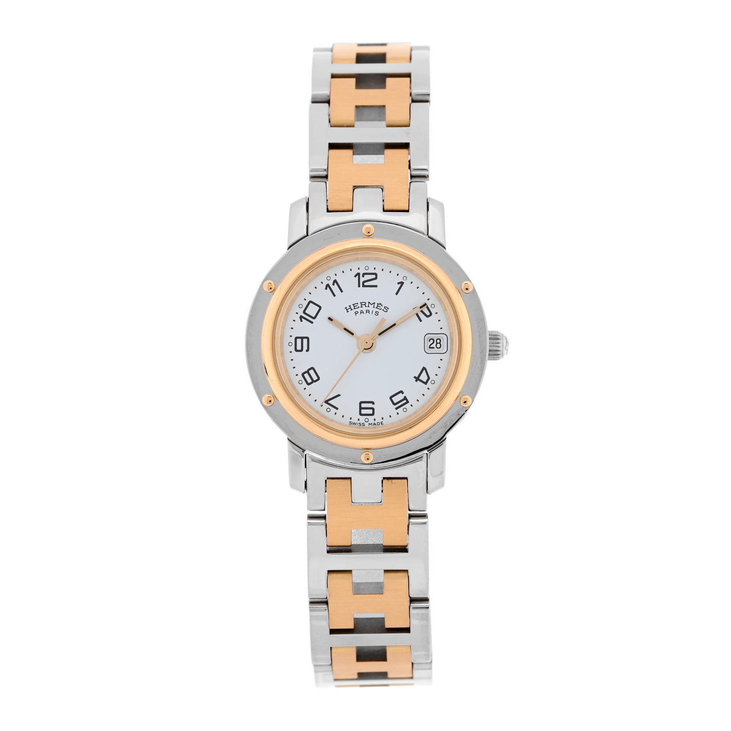 Stainless Steel 24mm Clipper Quartz Watch Gold