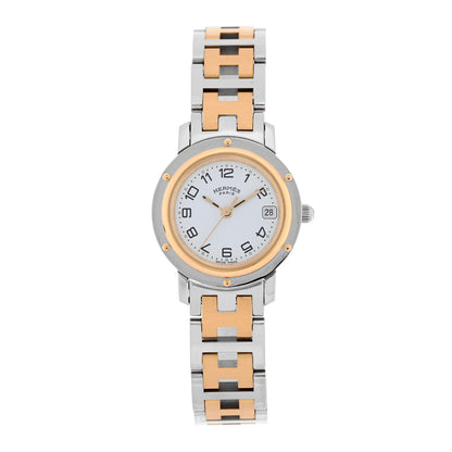 Hermes Stainless Steel 24mm Clipper Quartz Watch Gold 1 of 4