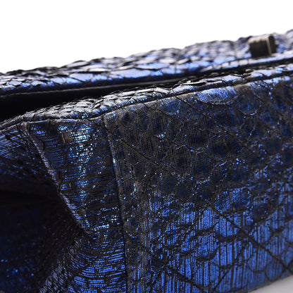 Chanel Metallic Python Quilted 2.55 Reissue 226 Flap Blue 12 of 15