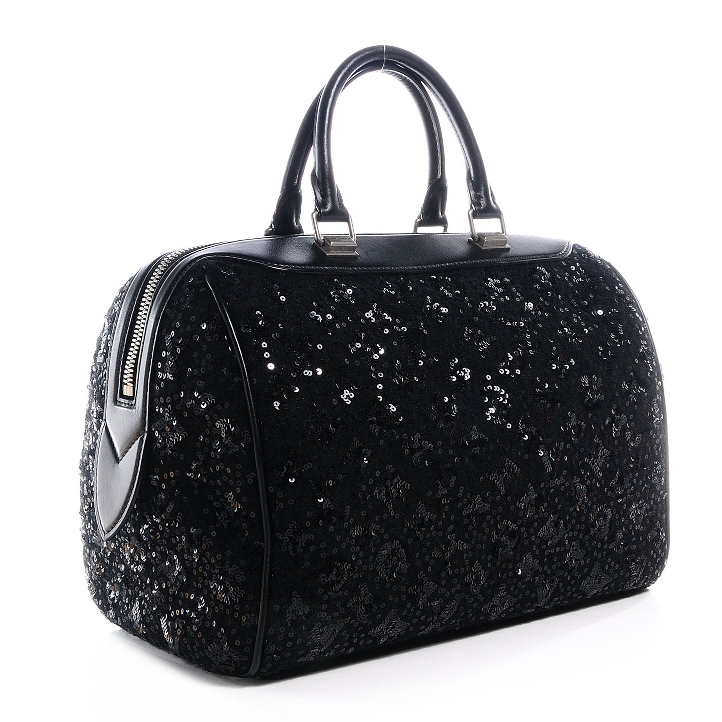 Sequin Monogram Sunshine Express Speedy Black
