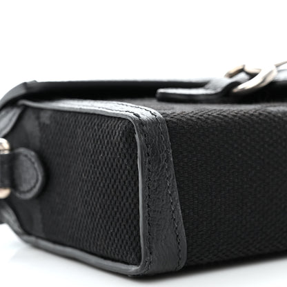 Gucci Monogram Jumbo GG Textured Dollar Calfskin Mini Horsebit 1955 Shoulder Bag Black 9 of 10