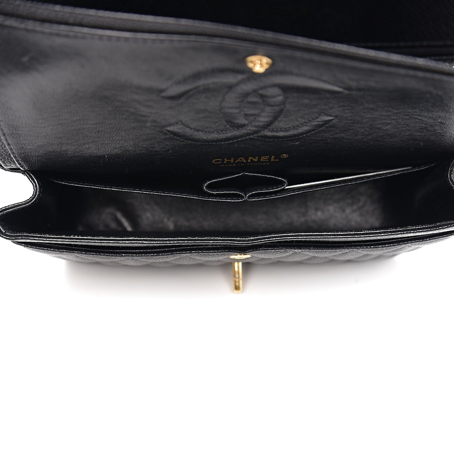 Chanel Caviar Quilted Medium Double Flap Black 4 of 14