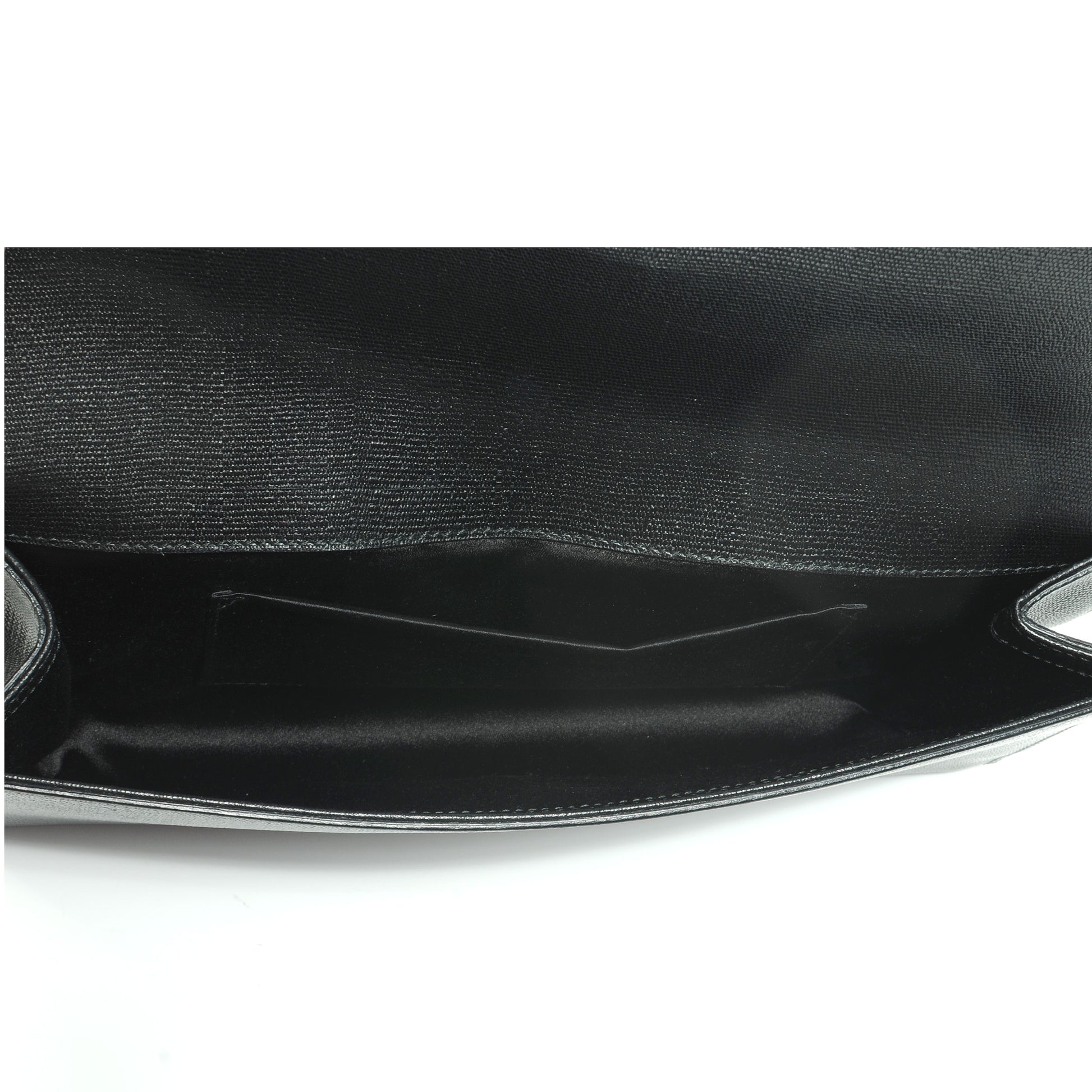 Saint Laurent Textured Leather ChYc Clutch Black 5 of 7