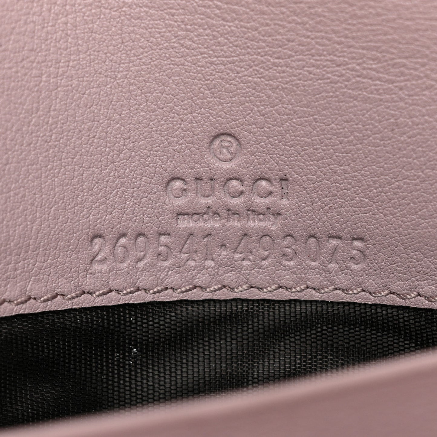 Soft Microguccissima Dice Chain Wallet Mauve