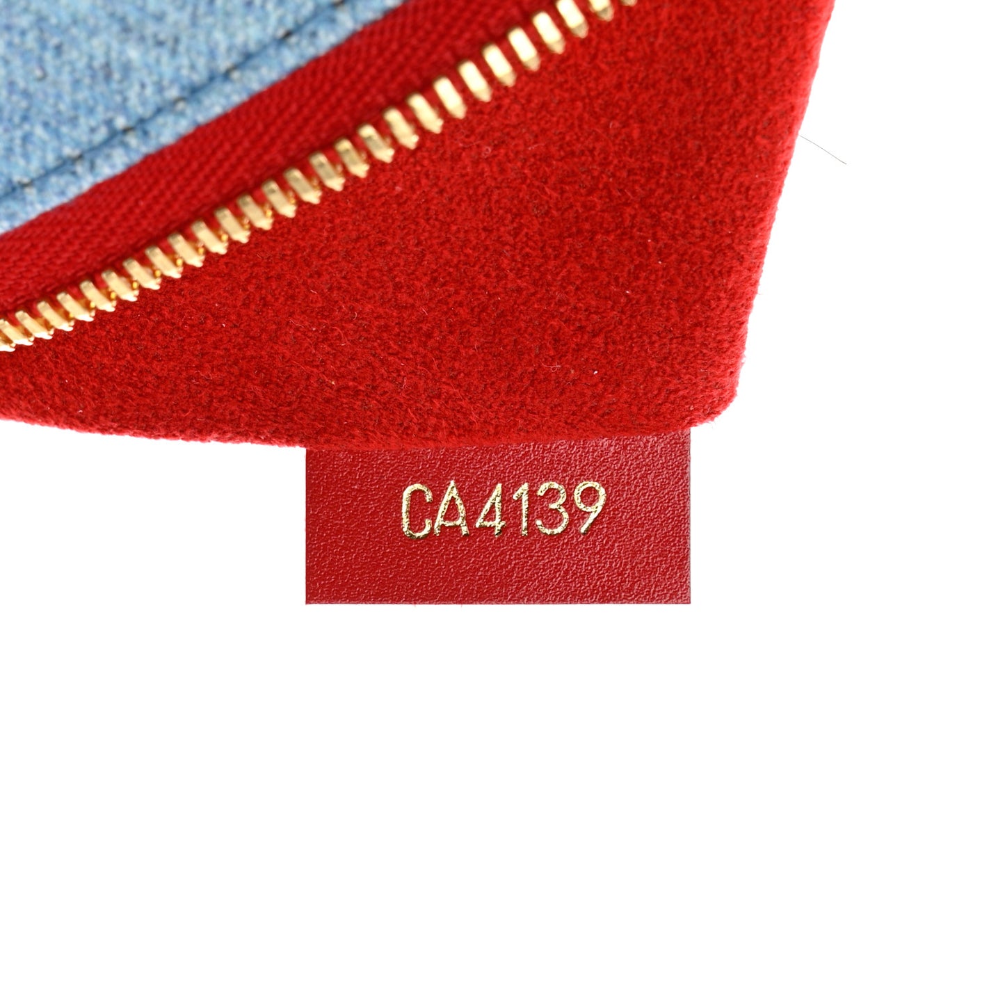 Denim Monogram Patchwork City Pouch Blue Rouge