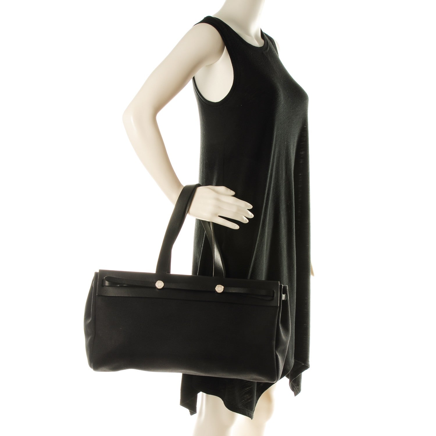 Hermes Toile Herbag Cabas Black 2 of 9
