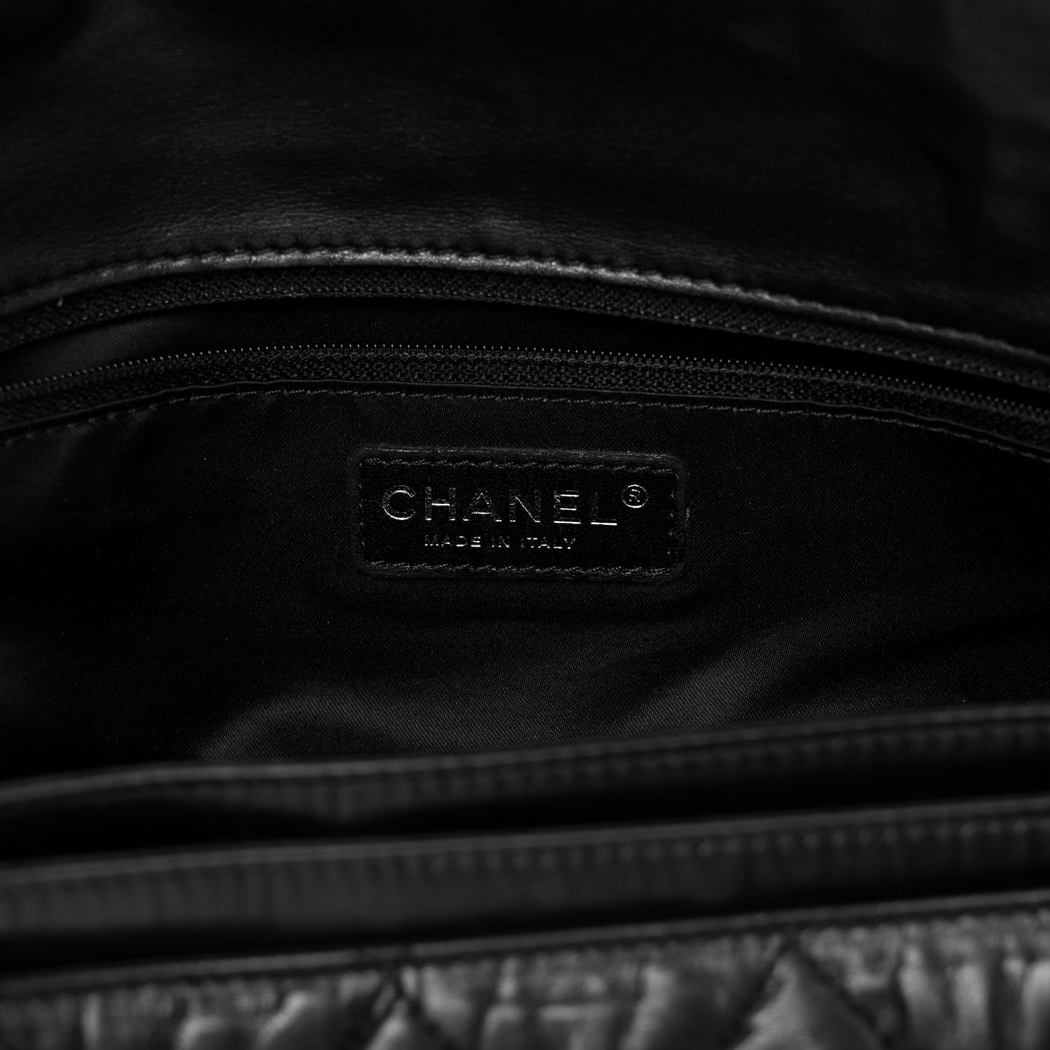 Chanel Lambskin Quilted Chanel 3 Accordion Flap Bag Black 6 of 10