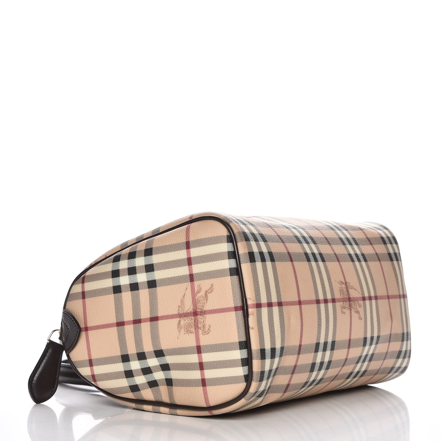 Burberry Haymarket Check Small Chester Bowling Bag Chocolate 4 of 7