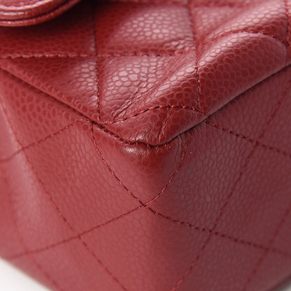 Chanel Caviar Quilted Medium Double Flap Red 9 of 19