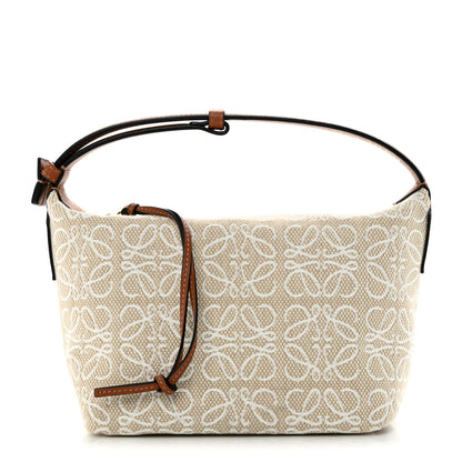 Loewe Jacquard Anagram Calfskin Small Cubi Bag Ecru Tan 1 of 11