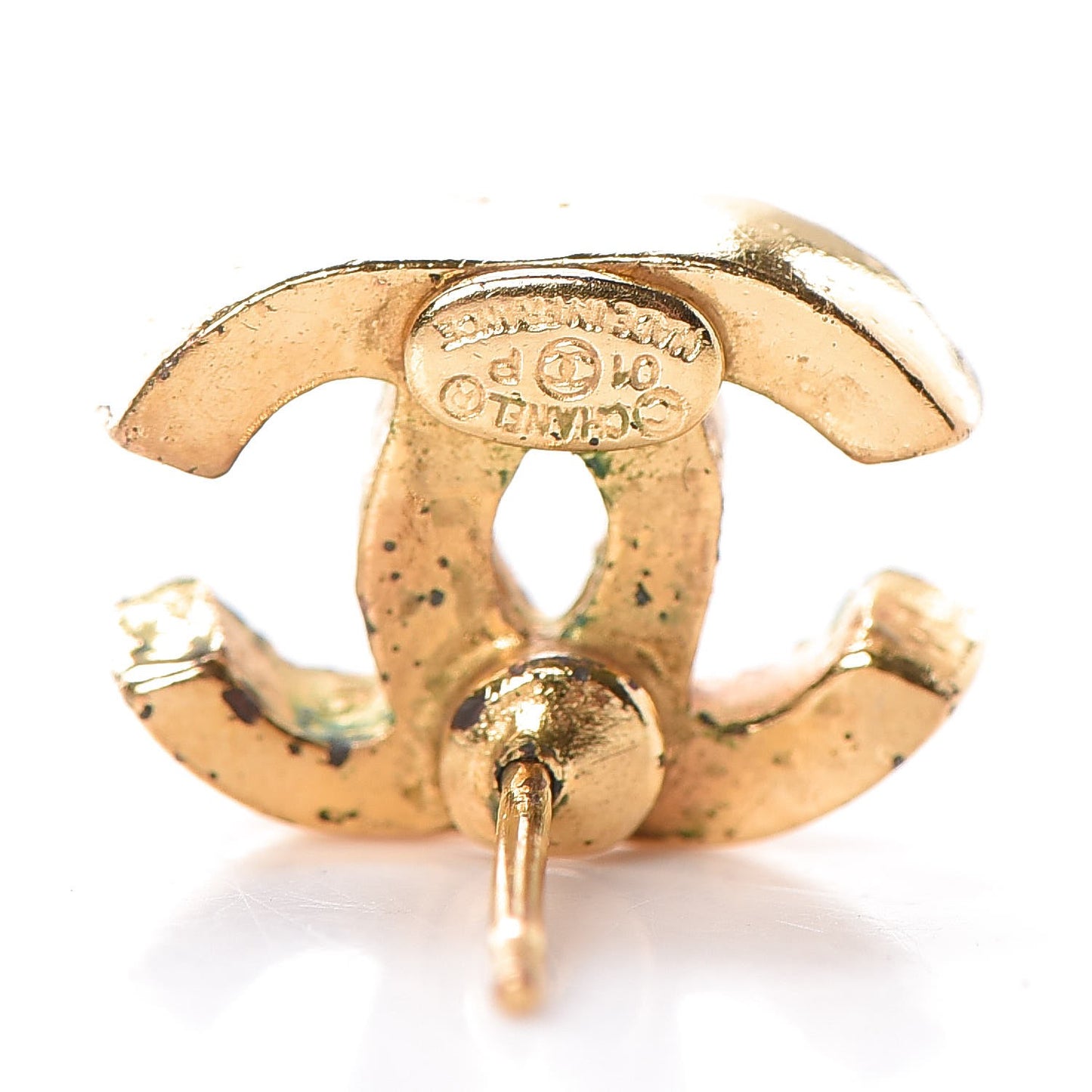 Crystal CC Earrings Gold