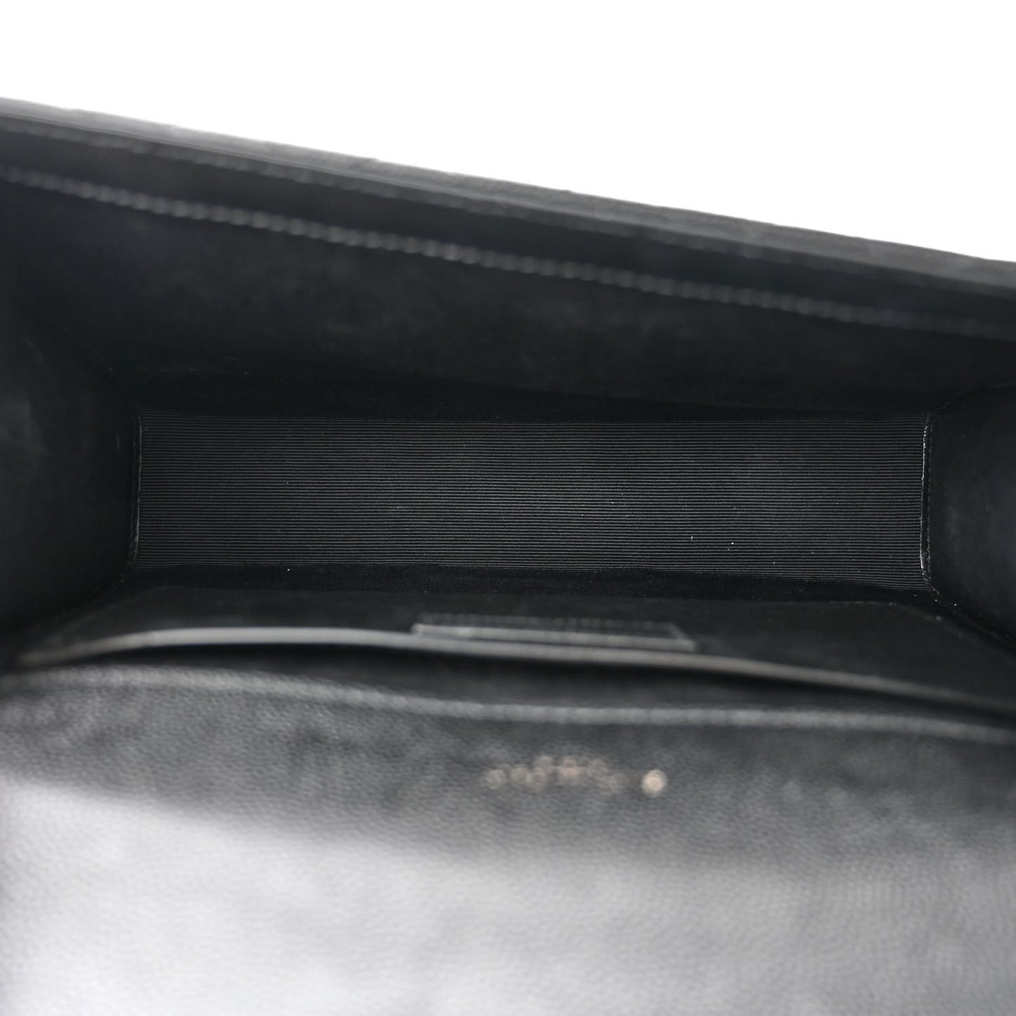 Grain De Poudre Textured Mixed Matelasse Triquilt Medium Monogram Monochrome Satchel Black