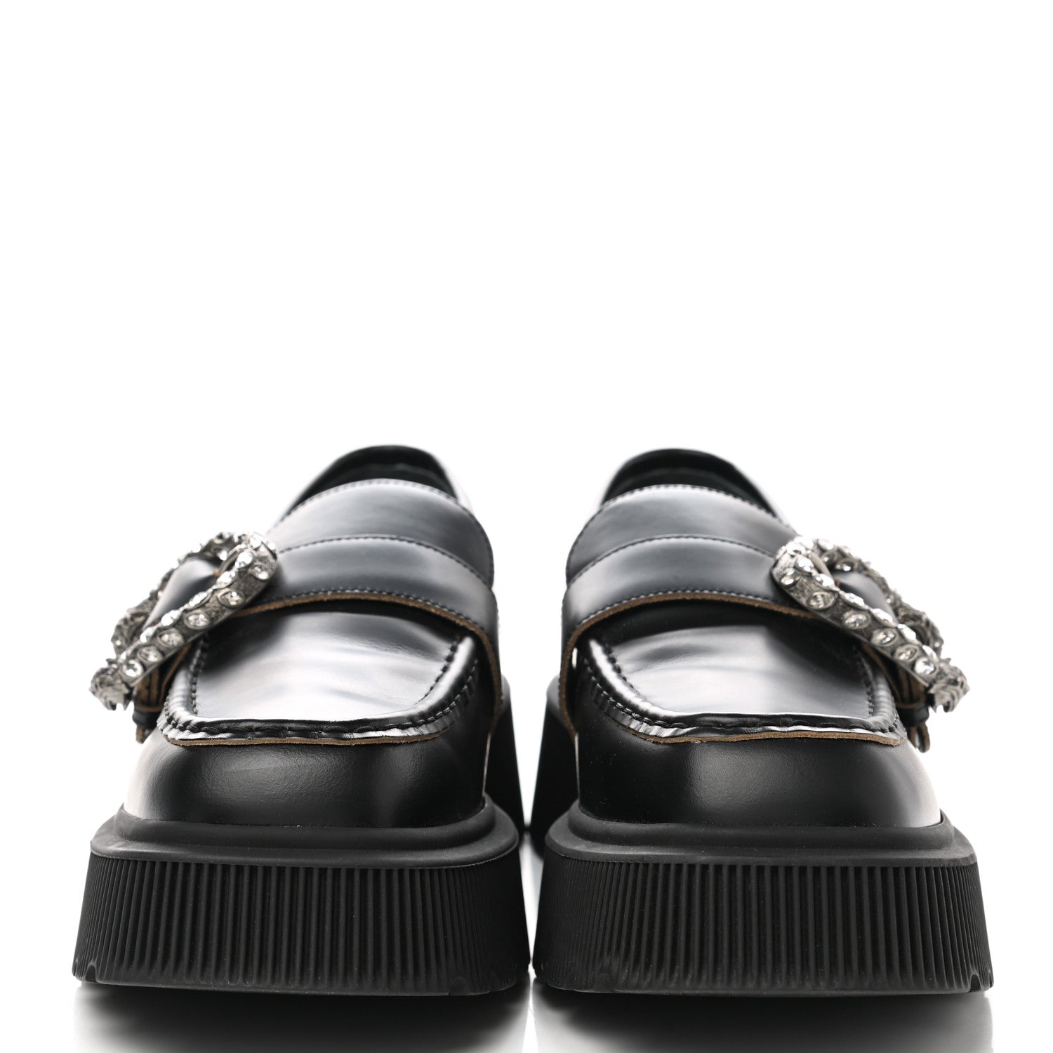 Gucci Cordovan Lux Dionysus Hunder Loafers 40.5 Black 2 of 9
