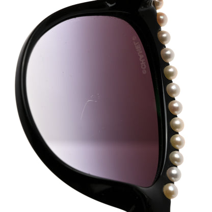 Chanel Freshwater Cultured Pearl Butterfly Sunglasses 6040-H Black 8 of 9