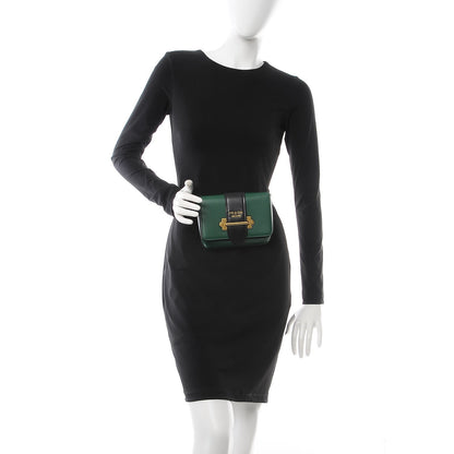Prada City Calf Cahier Belt Bag Biliardo Black 3 of 7