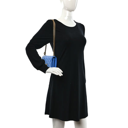 Chanel Caviar Quilted Sweetheart Wallet On Chain WOC Blue 2 of 11