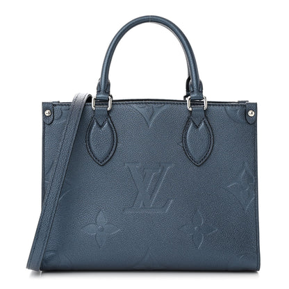 Louis Vuitton Metallic Empreinte Monogram Giant Onthego PM Navy Nacre 1 of 9