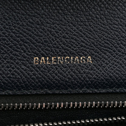 Balenciaga Signature Grained Calfskin Logo S Ville Day Bag Bleu Tempete Jaune 6 of 12