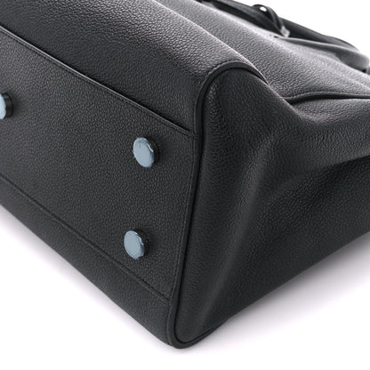 Saint Laurent Grained Calfskin Small Cabas Rive Gauche Black 11 of 11
