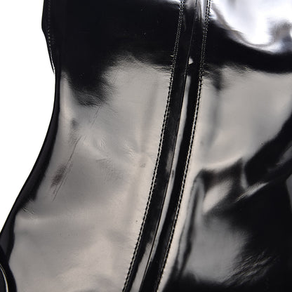 Gucci Patent Lilian Horsebit Knee High Boots 37.5 Black 11 of 12