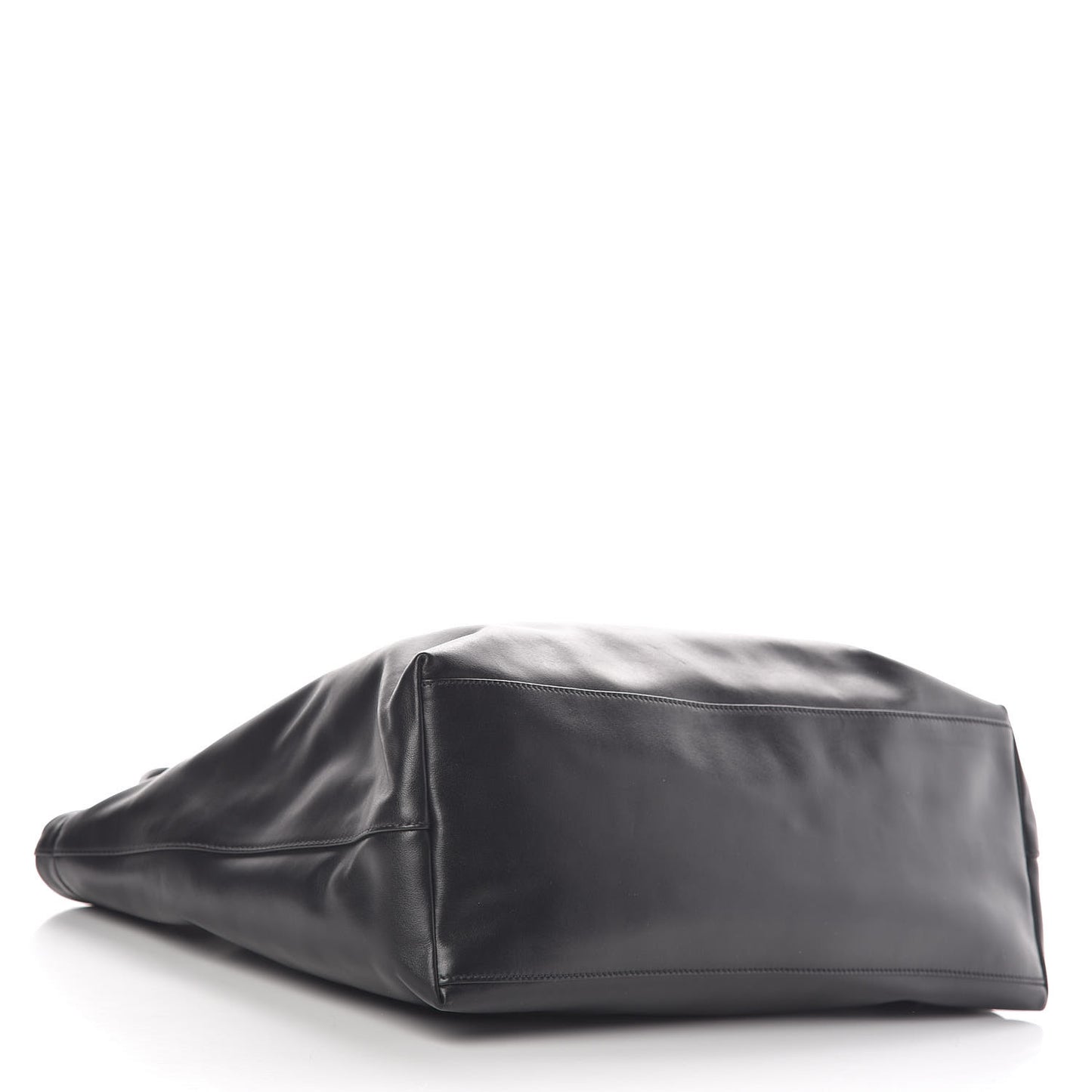 Soft Calfskin Shopping Tote Black Fuoco