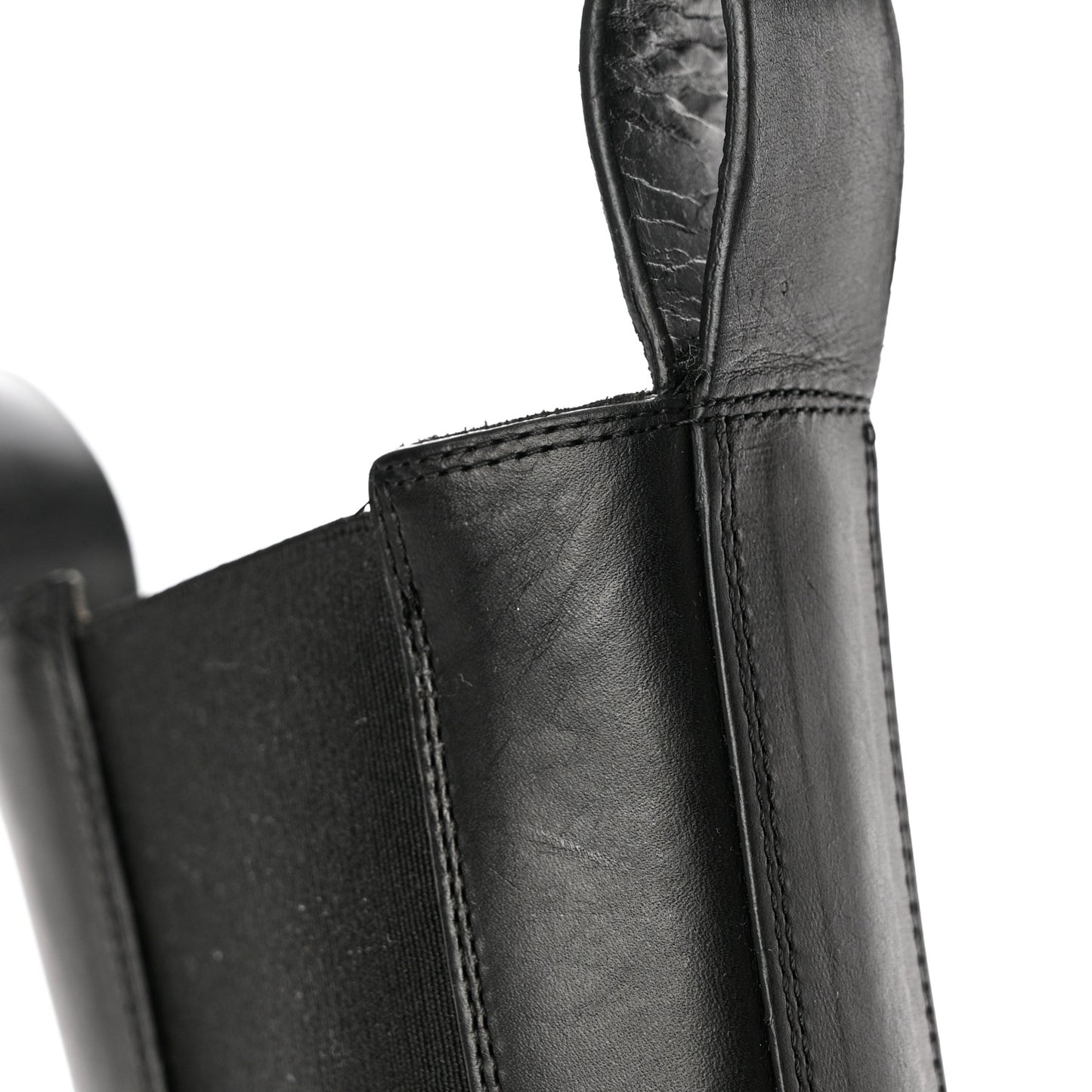 Calfskin The Tire Chelsea Boots 40 Black Hollyhock