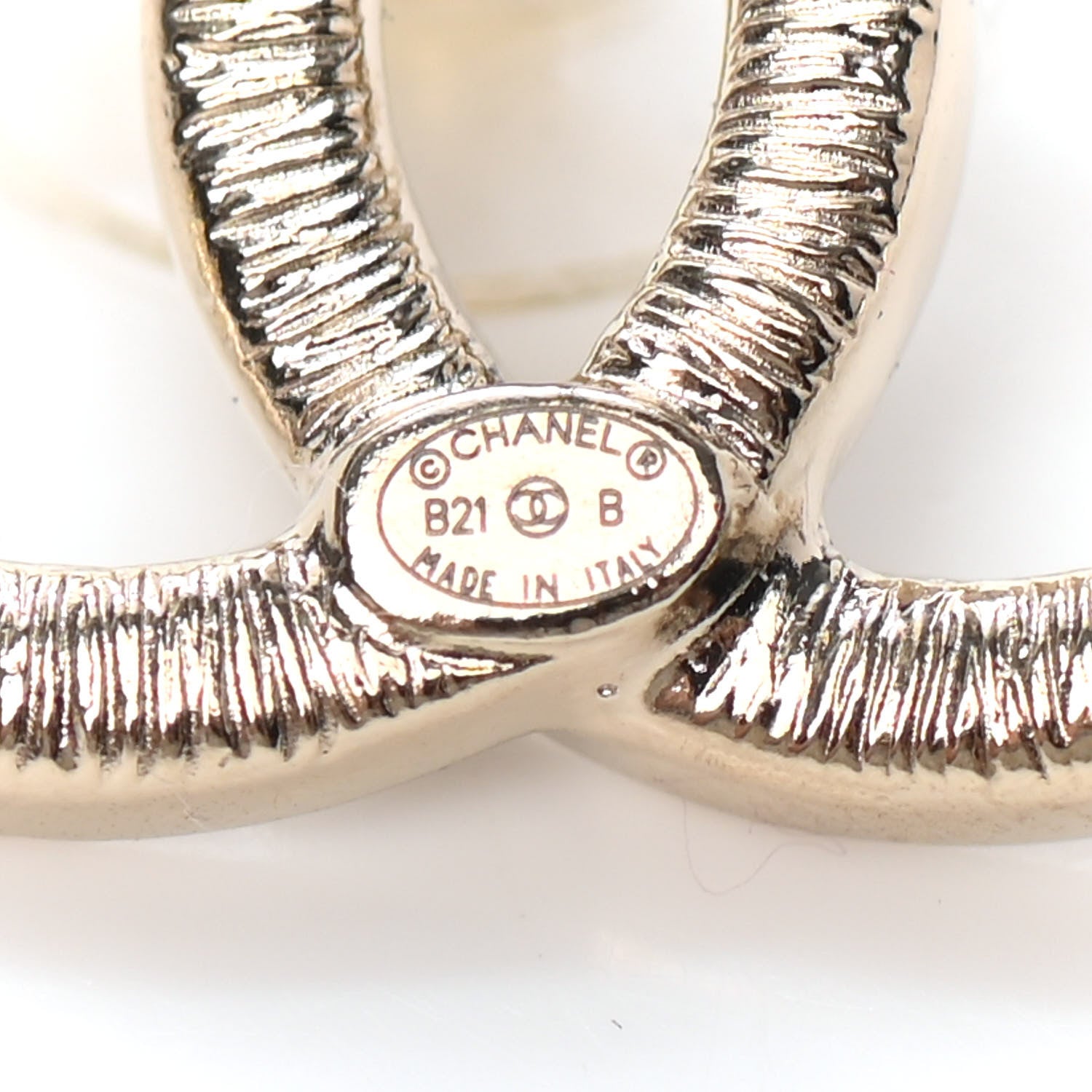 Chanel Crystal CC Earrings Gold 4 of 4