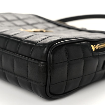 Saint Laurent Lambskin Carre Quilted Cassandre Mini Camera Bag Black 10 of 10