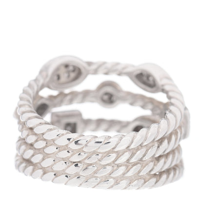 David Yurman Sterling Silver Diamond Confetti 4 Row Ring 49 5 3 of 4