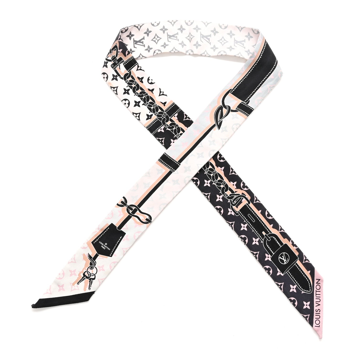 Louis Vuitton Silk Monogram Rising Confidential BB Bandeau Black Rose 1 of 3