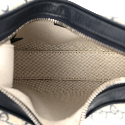 Gucci GG Supreme Monogram Textured Calfskin Web Small Attache Shoulder Bag Beige Blue 5 of 11