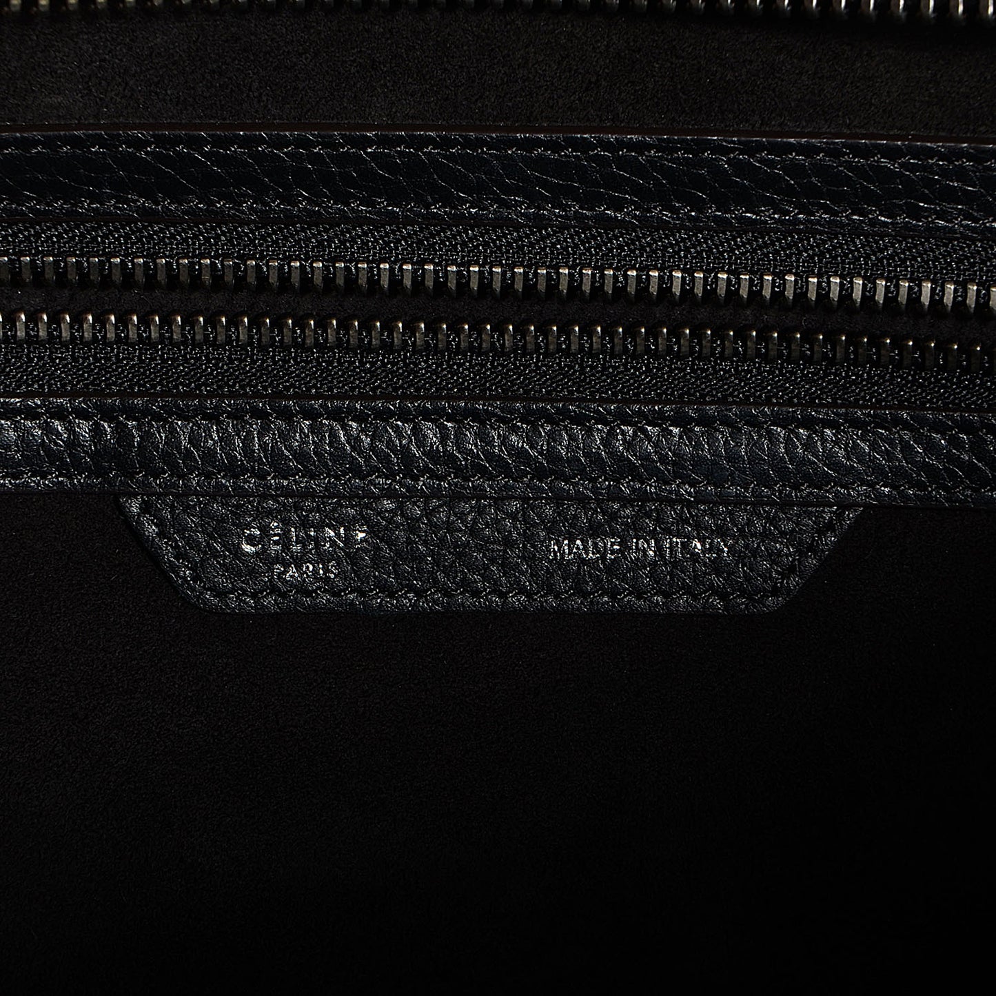 Drummed Calfskin Mini Luggage Black