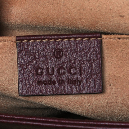 Gucci Calfskin GG Web Small Ophidia Chain Shoulder Bag Vintage Bordeaux 7 of 11