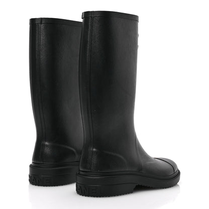Chanel Caoutchouk CC High Boots 40 Black 4 of 9