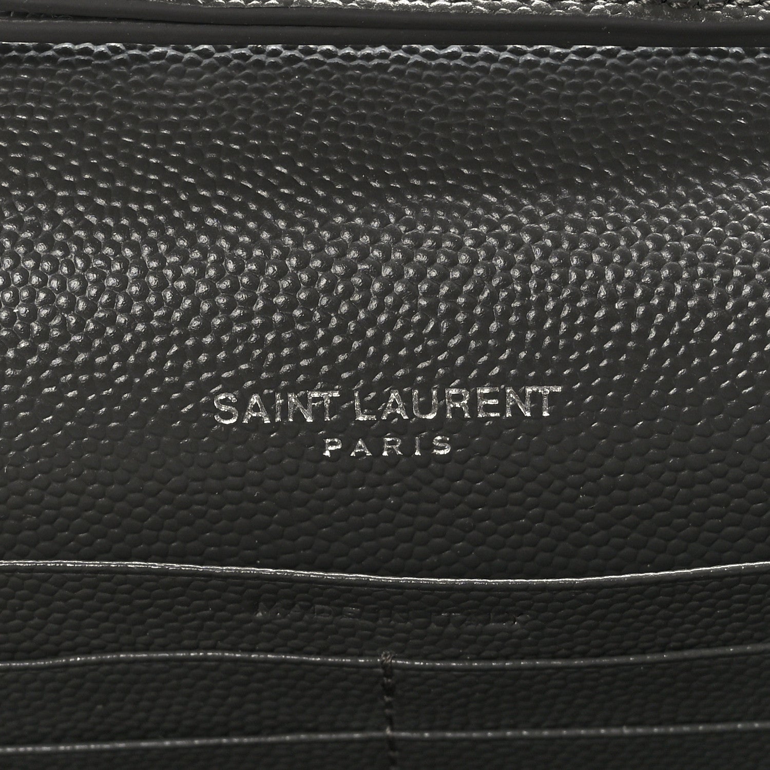 Saint Laurent Grain De Poudre Matelasse Chevron Monogram Envelope Chain Wallet Earth 6 of 9